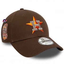 9Forty - Houston Astros - Toppa del 50° anniversario - Marrone