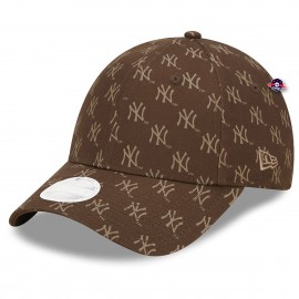 New Era Cappello -New York Yankees - Marrone - Donna - Monogramma - 9Forty