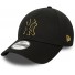 New Era Cappuccio -New York Yankees - 9Forty Nero - - Contorno metallico