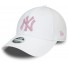 9Forty New Era Cappello -New York Yankees - Bianco - Donna - Logo metallico