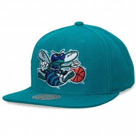 Charlotte Hornets Cappellino Mitchell & Ness - - Squadra a terra - Blu