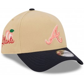 New Era Atlanta Braves 9Forty Cappuccio - - - Toppa laterale città - Cream Soda