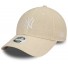 New Era Berretto -New York Yankees - Lino - Crema - Donna 9Forty