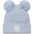 New Era Cappello a doppio pompon - -New York Yankees - Donne - Blu cielo