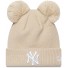 New Era Cappello a doppio pompon - -New York Yankees - Donne - Beige chiaro