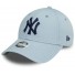 Cappello New Era 9Forty Yankees Donna Metallic Blu Pastello