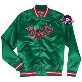 Milwaukee Bucks Giacca di raso - - Mitchell and Ness