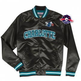 Charlotte Hornets Giacca di raso - - Mitchell and Ness