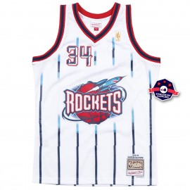 Houston Rockets Maglia NBA - Hakeem Olajuwon - Bianco