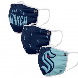 Set di 3 maschere in tessuto - Seattle Kraken