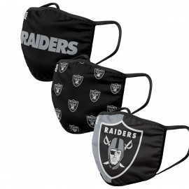 Las Vegas Raiders Maschere in tessuto - Set di 3