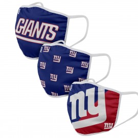 Maschere in tessuto - New York Giants - Set di 3