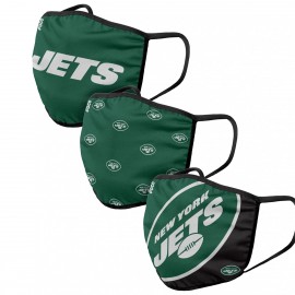 Maschere in tessuto - New York Jets - Set di 3