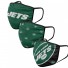 Maschere in tessuto - New York Jets - Set di 3
