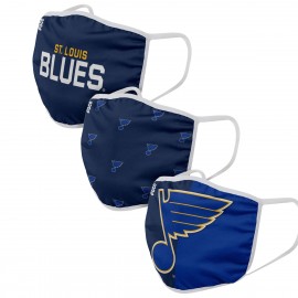 Maschere di stoffa - St Louis Blues - Set di 3