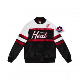 Miami Heat Giacca di raso - - Scrittura speciale - Mitchell and Ness