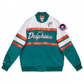 Miami Dolphins Giacca di raso - - Scrittura speciale - Mitchell and Ness