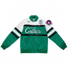 Boston Celtics Giacca di raso - - Scrittura speciale - Mitchell and Ness