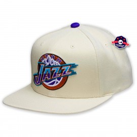 Utah Jazz Cappello - - Bianco sporco - Mitchell & Ness