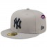 Cappello 59fifty - New York Yankees - Toppa laterale - Grigio