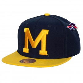 Snapback Cappellino - Michigan - Mitchell & Ness - Bicolore