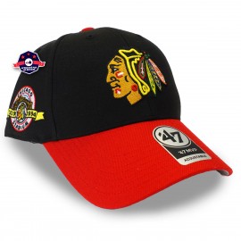 Chicago Blackhawks Cap '47 - - MVP Sure Shot - Nero