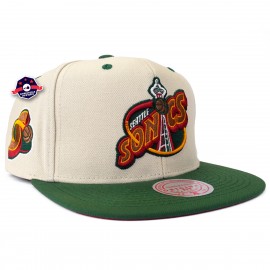 Seattle Supersonics Cappello - - Bianco sporco bicolore - Mitchell & Ness
