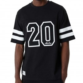 New Era T-shirt - Statement - Oversize a righe - Nero