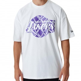 Los Angeles Lakers Infill Maglietta NBA - - Grafica bianca - New Era